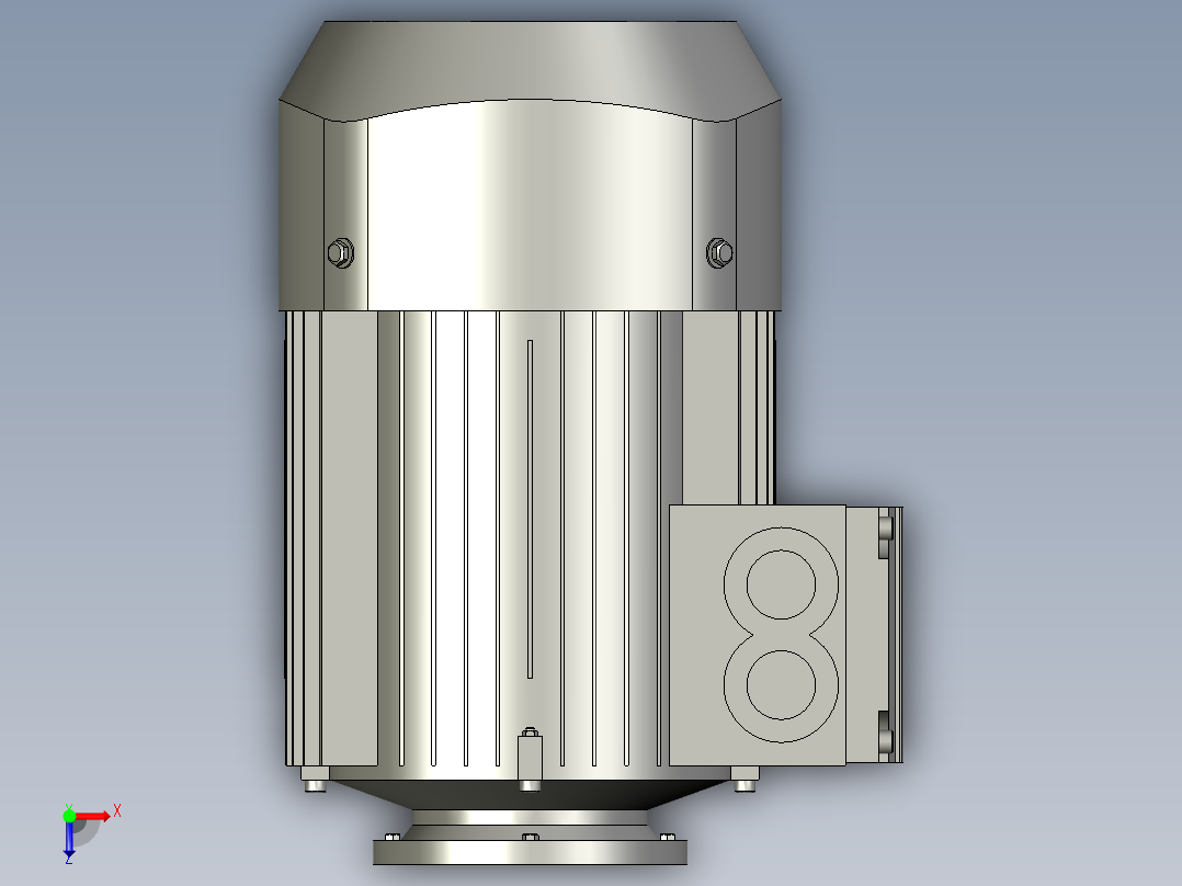 RY斜齿轮减速电机429电机图俯视图