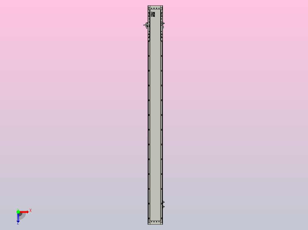 直驱直线电机轴TPA-LNP3-120-35C4-1-L1440-3-C-10-N3俯视图