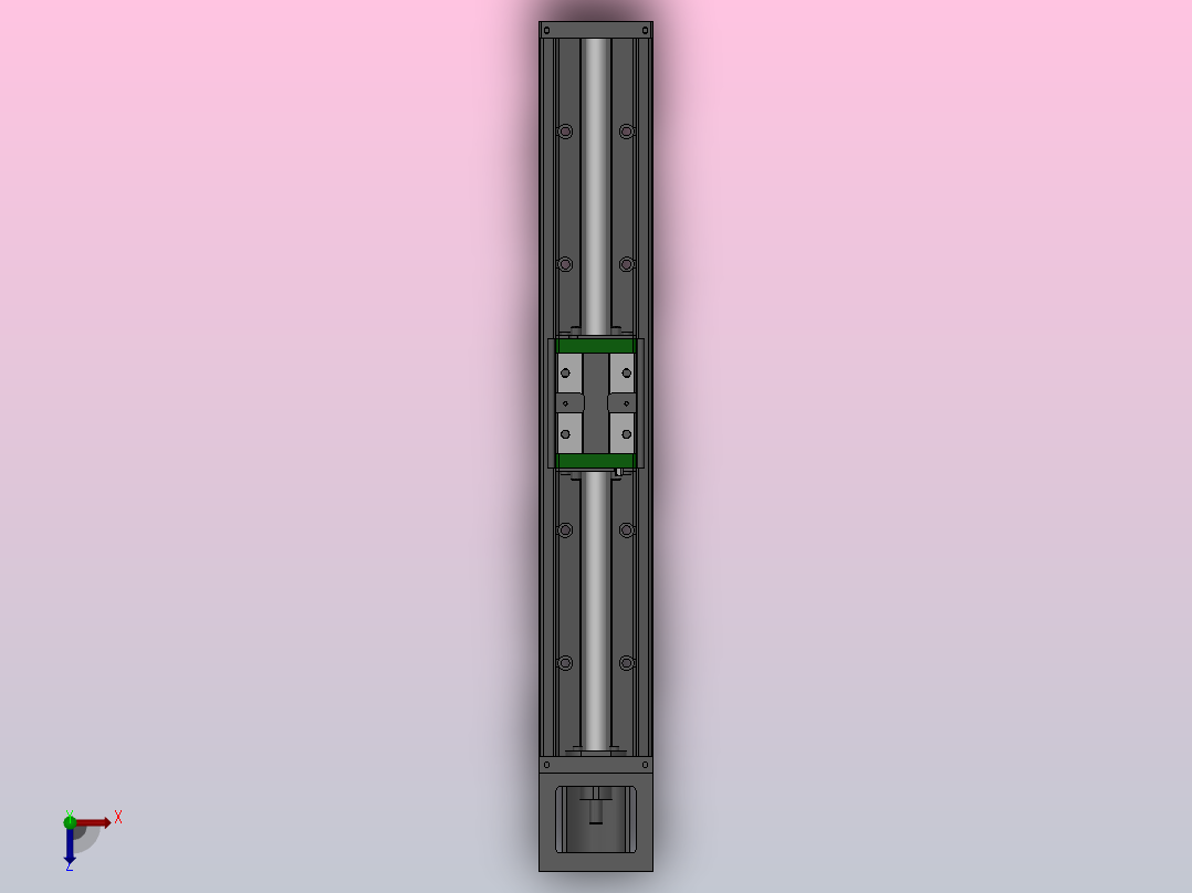 钢制KK模组直线滑台TKK86D(标准型）TKK86D-540俯视图