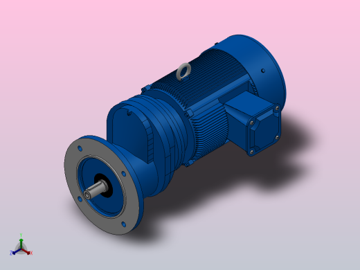 RXF57法兰轴伸式安装斜齿轮减速机RX57-Y0.75-4P-80-M1-0°-Φ200