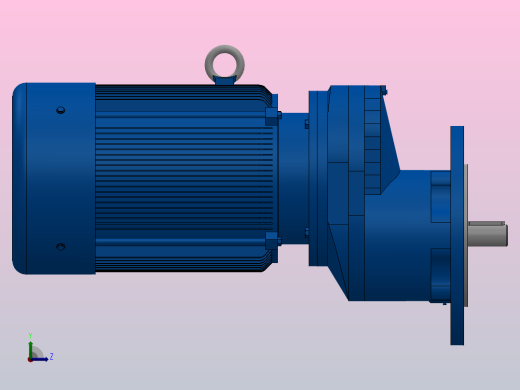 RXF57法兰轴伸式安装斜齿轮减速机RX57-Y0.75-4P-80-M1-0°-Φ200左视缩略图