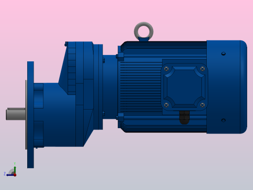 RXF57法兰轴伸式安装斜齿轮减速机RX57-Y0.75-4P-80-M1-0°-Φ200右视缩略图