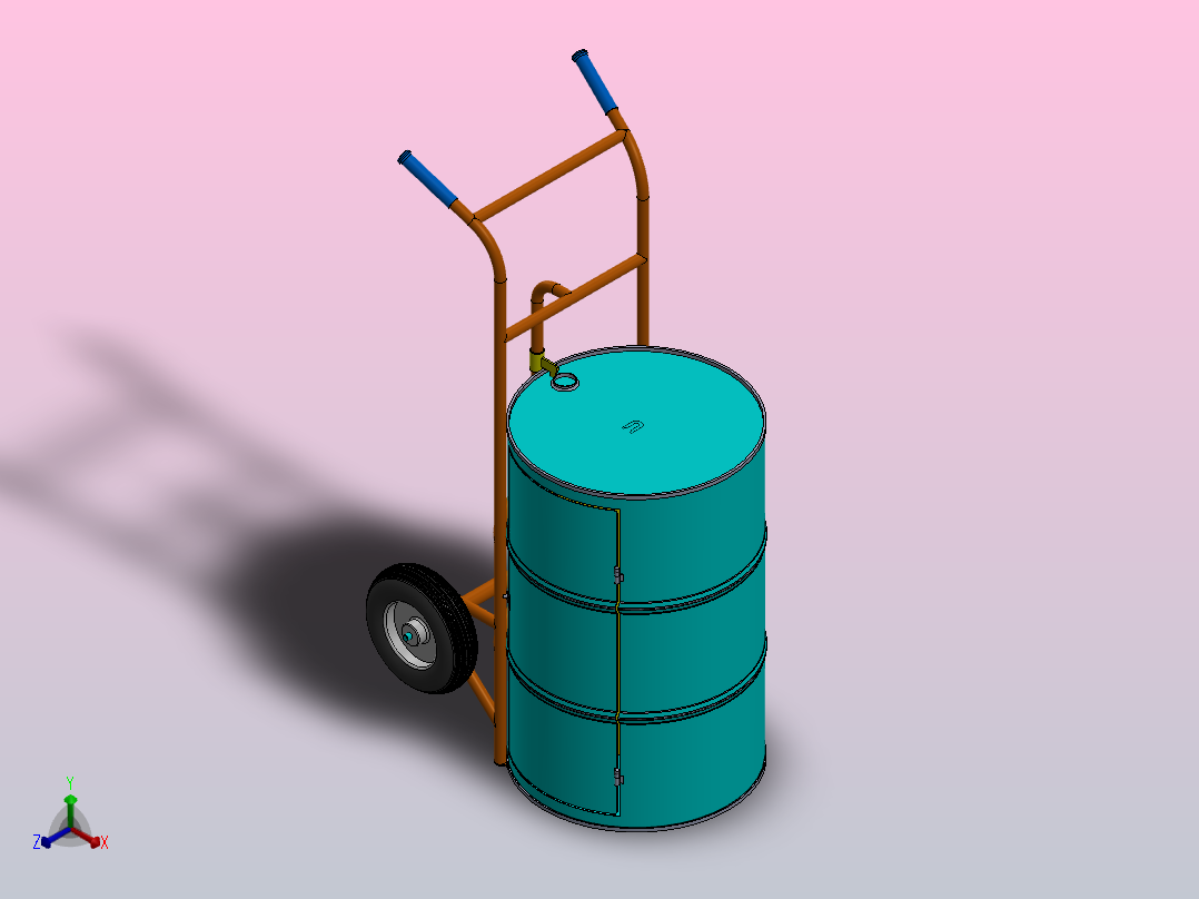 小推车正等轴测图