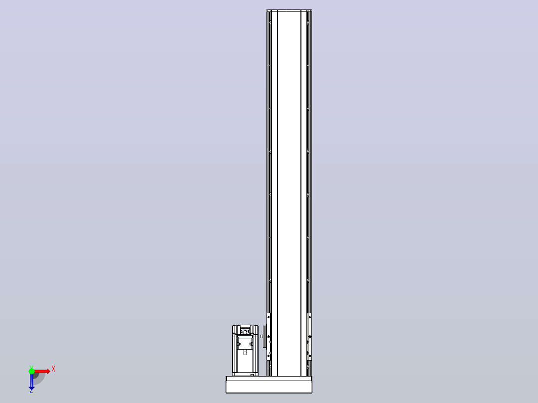日规模组半封闭丝杆TPA-HNR-105D-1610C-L650-ML-C-P40-N3俯视图