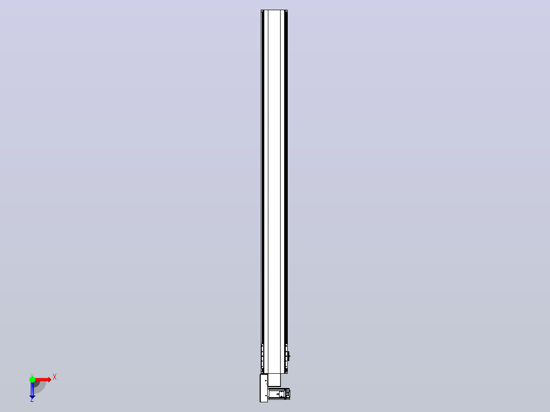 皮带直线轴半封闭可选导轨TPA-HNB-140D-120-L1700-ML-C-P40-N3俯视图