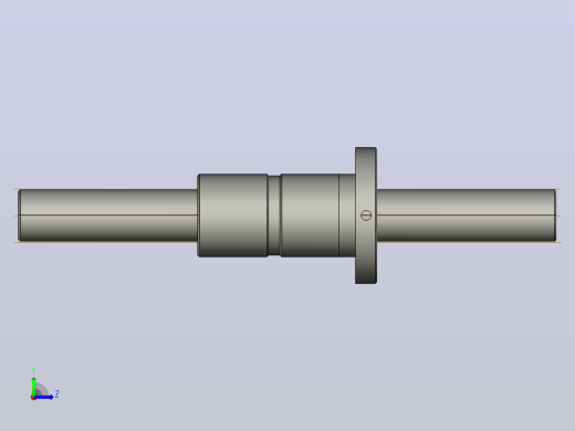 FFZD3205-5滚珠丝杆3D模型左视缩略图