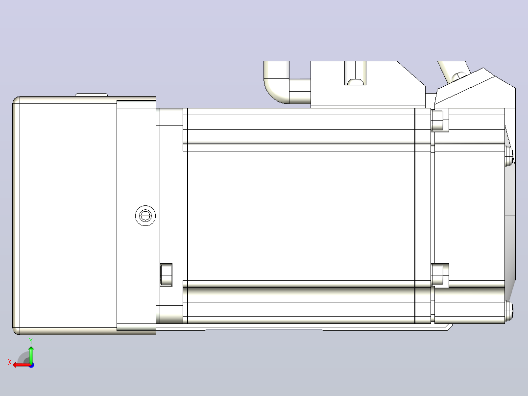 皮带直线轴半封闭可选导轨TPA-HNB-105D-90-L2700-ML-C-P20-N3后视图