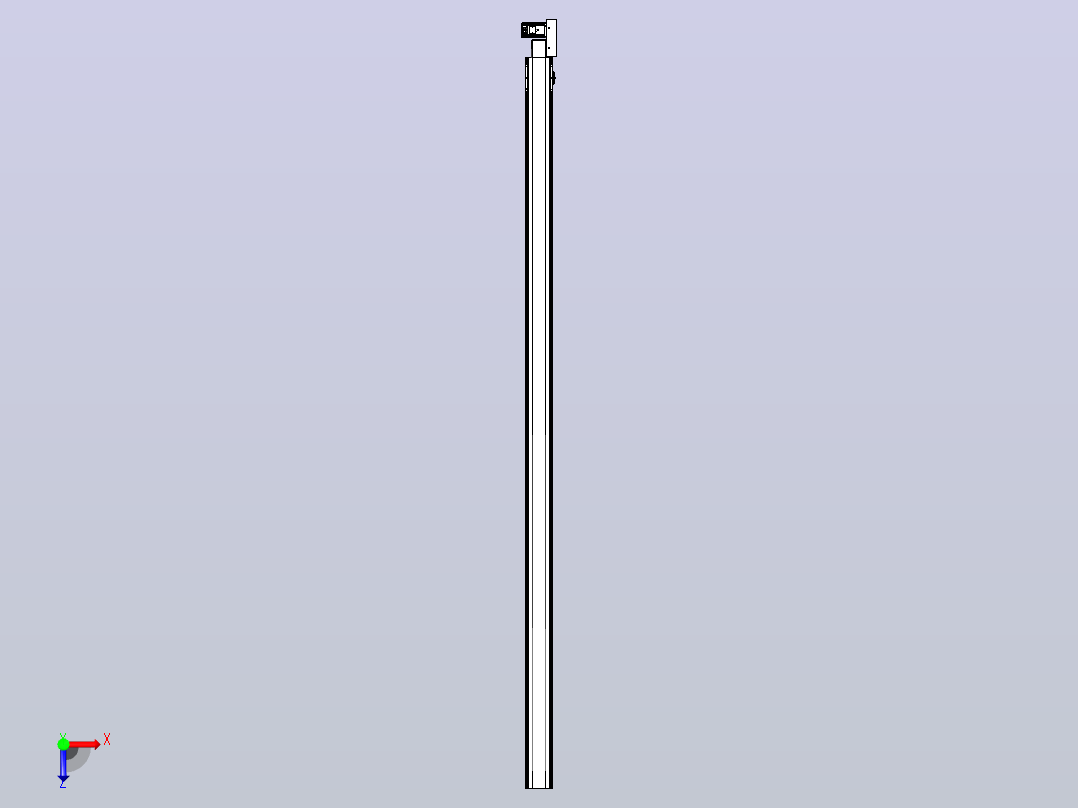 皮带直线轴半封闭可选导轨TPA-HNB-105D-90-L2700-ML-C-P20-N3俯视图