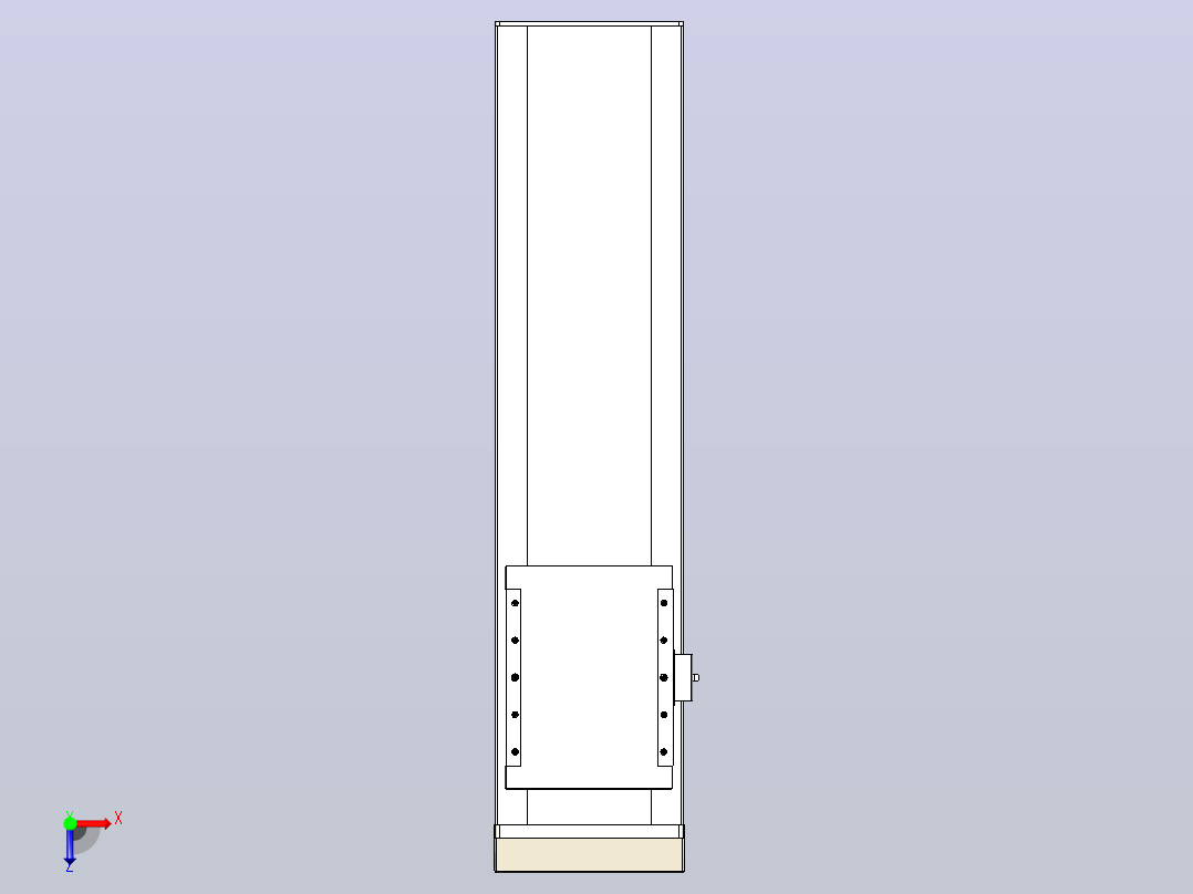 滚珠丝杠直线轴带导轨全封闭TPA-HCR-202D-2510C-L550-MP-Y-P75-N3俯视图