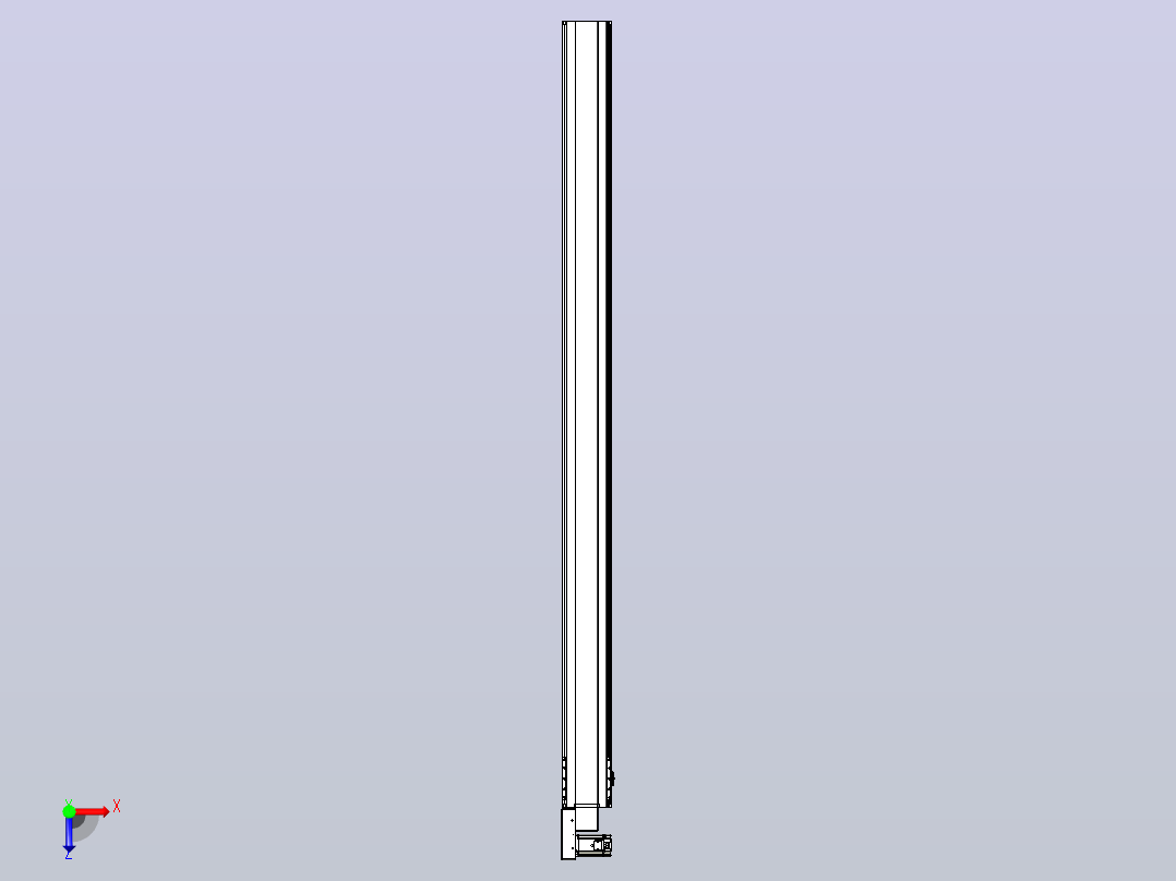 皮带直线轴半封闭可选导轨TPA-HNB-175D-140-L2550-ML-Y-P75-N3俯视图