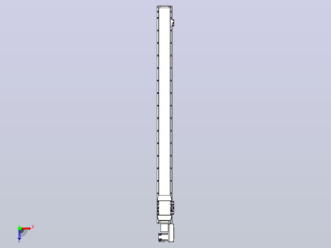 机器人皮带驱动直线轴TPA-GCB-120-P70-L1450-QR-M20-N3俯视图