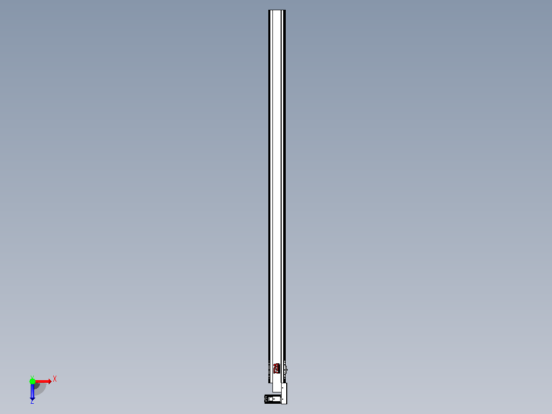 皮带直线轴半封闭可选导轨TPA-HNB-120D-110-L2400-MR-Y-P40-N3俯视图