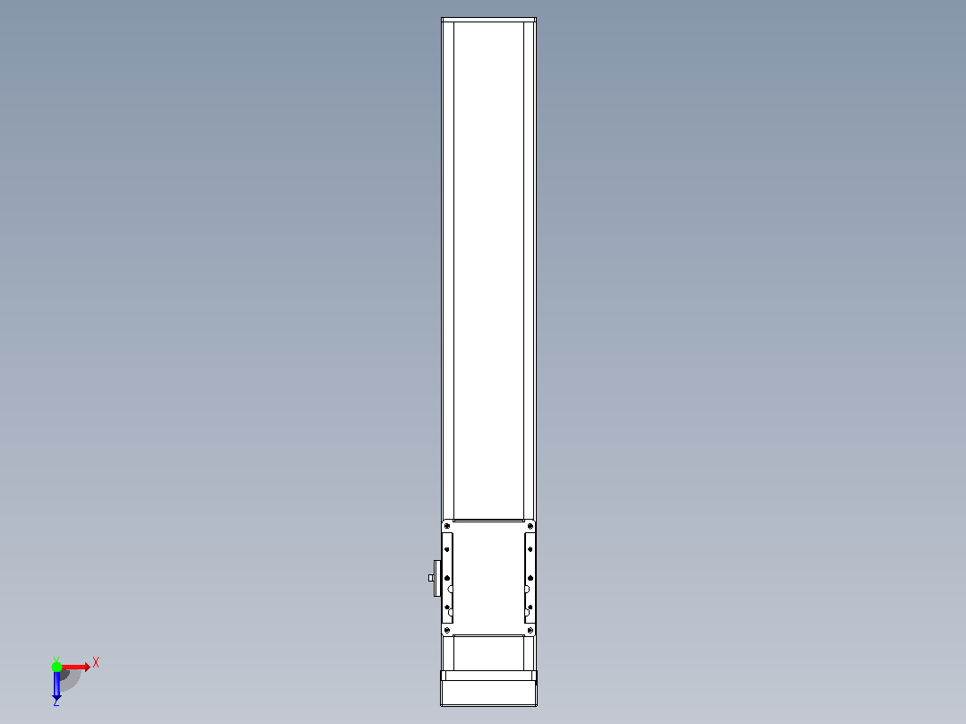 滚珠丝杠直线轴带导轨全封闭TPA-HCR-105D-1610C-L500-MP-C-P40-N3俯视图