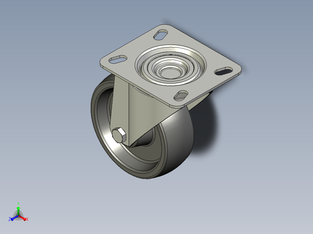 REF7-SBL-N-HT脚轮-RE.F7-100-SBL-N-HT主视图