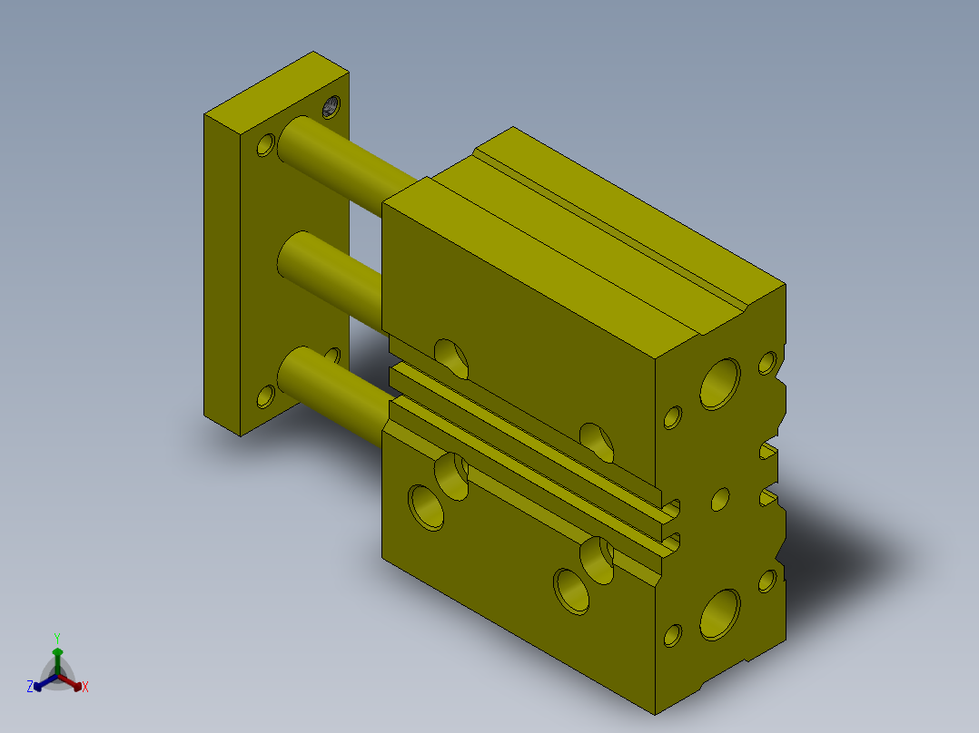 薄膜热切割机构正等轴测图