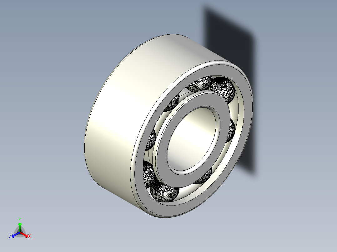 Inventor设计的轴承3D模型正等轴测图