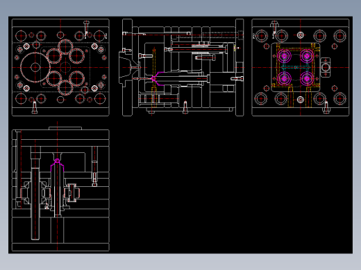 螺纹瓶盖模具结构图