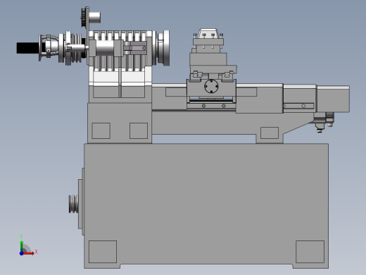 0630数控车床3D图纸H235 F197前视缩略图