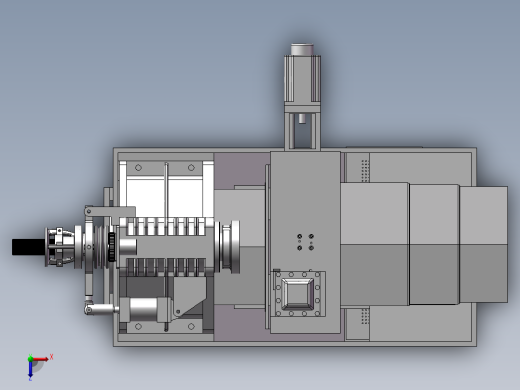 0630数控车床3D图纸H235 F197俯视缩略图