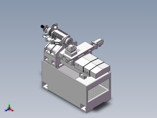 0630数控车床3D图纸H235 F197正等轴测缩略图