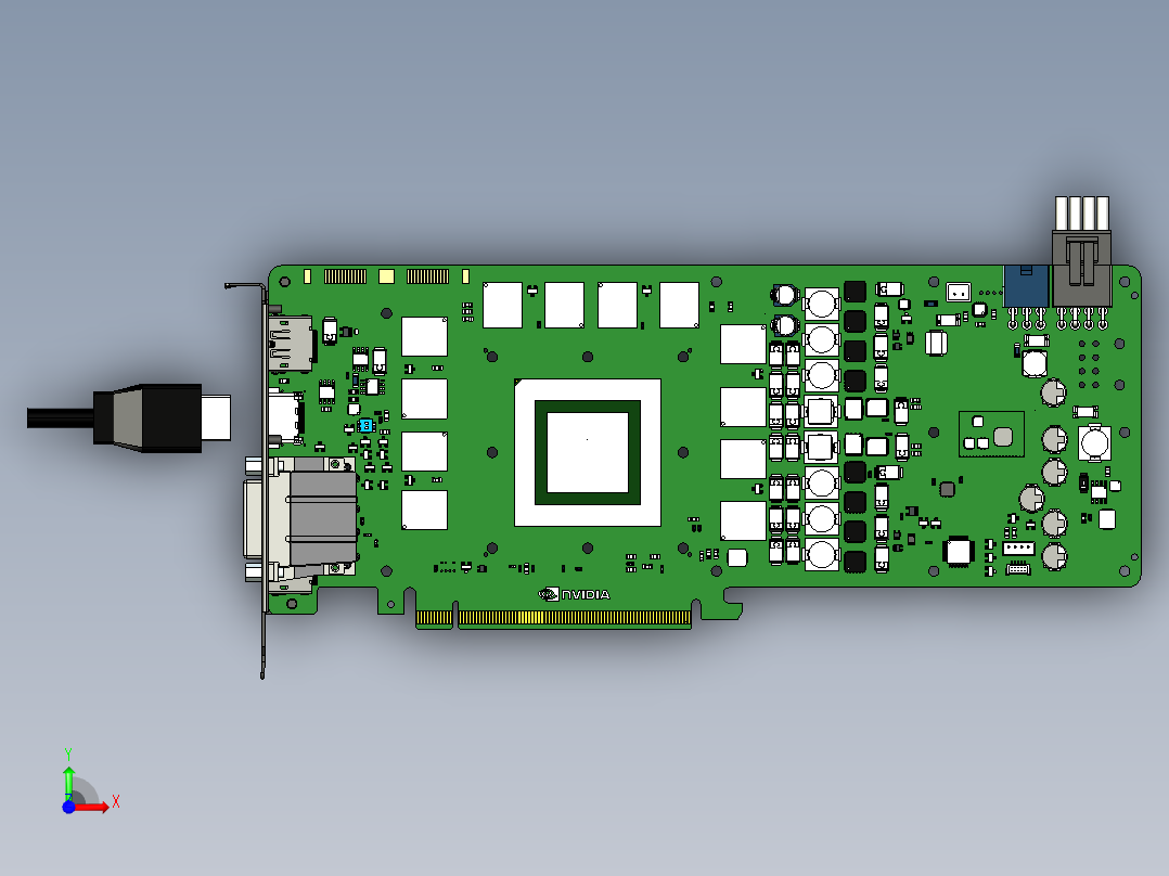 PG600 SKU 显卡 前视图