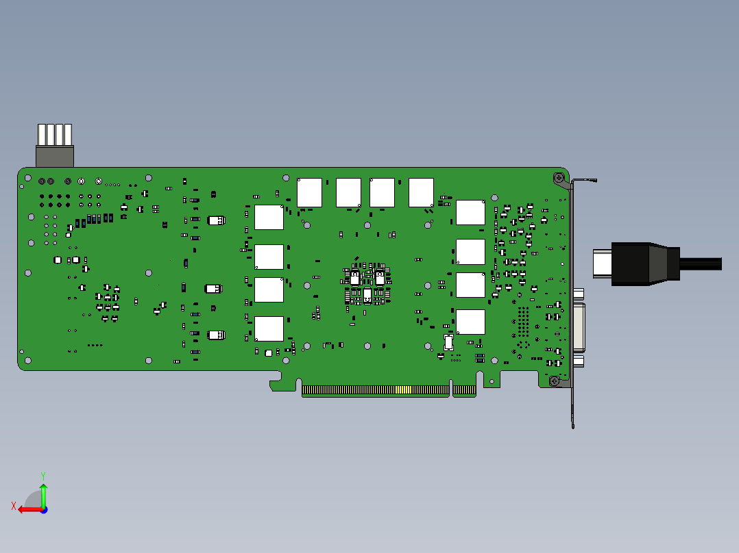 PG600 SKU 显卡 后视图