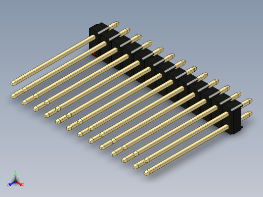 彩色公头100mil（2.54mm）系列-DS1021_black_2x13p_100mil_Type19_rev1.0