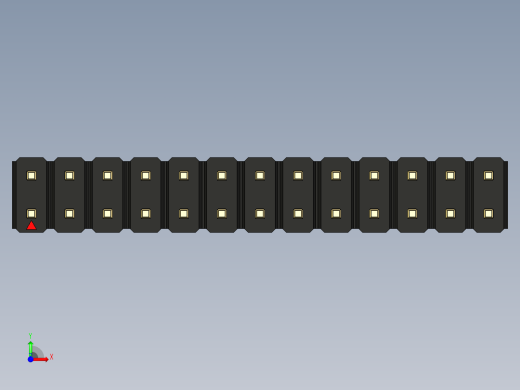 彩色公头100mil（2.54mm）系列-DS1021_black_2x13p_100mil_Type19_rev1.0前视缩略图