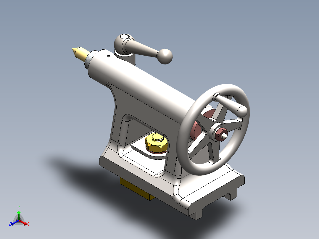 lathe tail stock车床尾座3D图纸 Solidworks设计