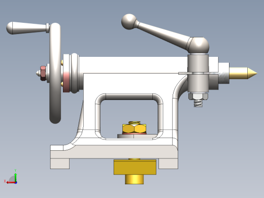 lathe tail stock车床尾座3D图纸 Solidworks设计后视缩略图