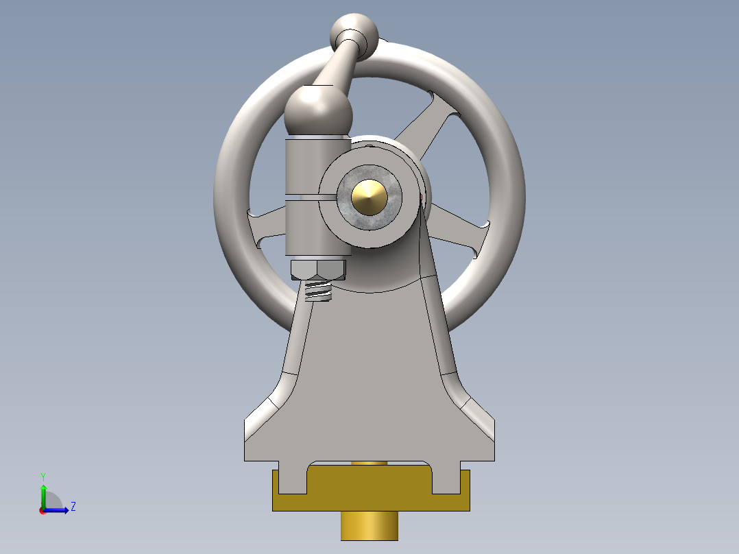 lathe tail stock车床尾座3D图纸 Solidworks设计左视图