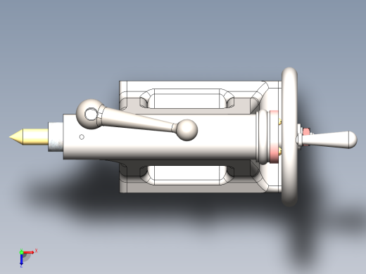 lathe tail stock车床尾座3D图纸 Solidworks设计俯视缩略图