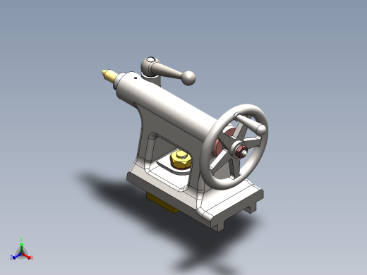 lathe tail stock车床尾座3D图纸 Solidworks设计正等轴测缩略图