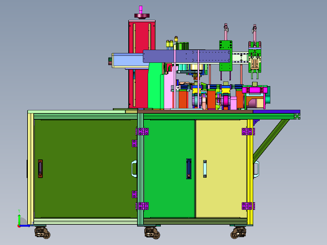 电源高频变压器检测打标产线左视图