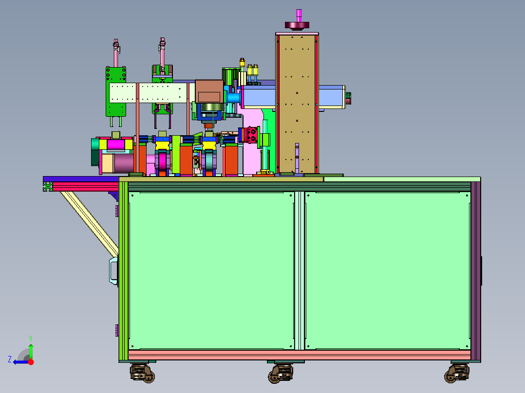 电源高频变压器检测打标产线右视图