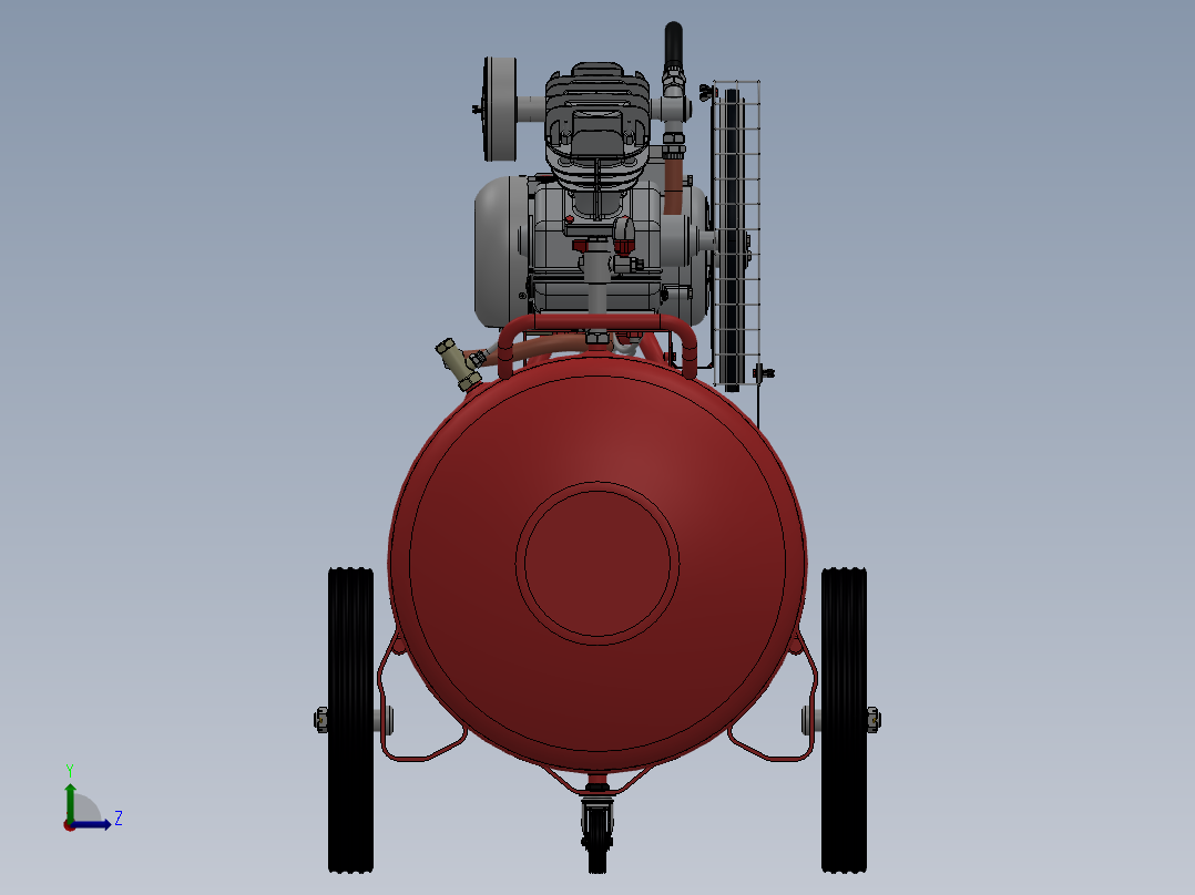 8套压缩机图纸空气压缩机图纸压缩机设计图纸左视图