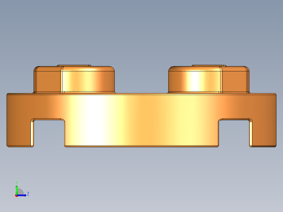 乐高零件 4032 板 2 x 2 圆形-4032 Bright Orange Plate 2 x 2 Round.STEP左视图