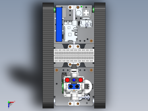 3D扫描机器人履带车俯视缩略图