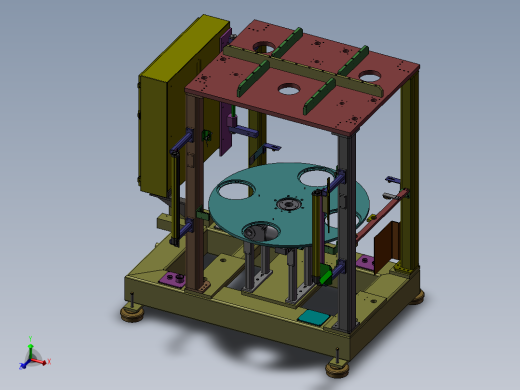 带转盘的机架总成