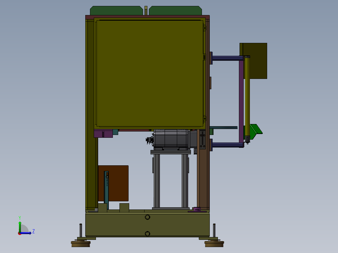 带转盘的机架总成左视图