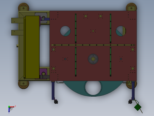 带转盘的机架总成俯视缩略图