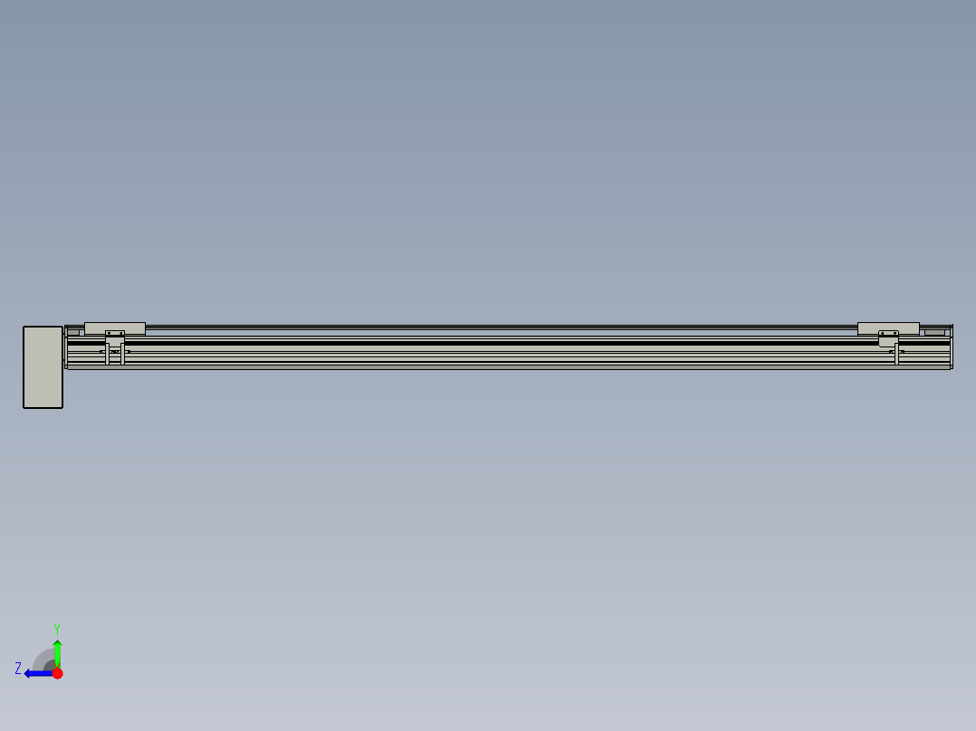 直线模组WG-LHB12-S1350-RD设计图纸右视图