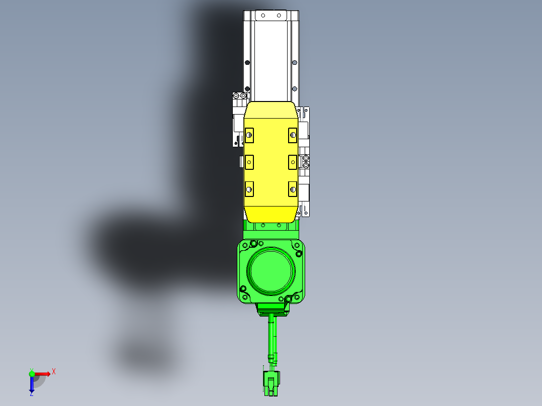 GTA内嵌同步带全封闭GTA5-BW-200W俯视图