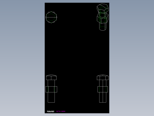 定位配件BJ732-2D多系列多零件图纸模型