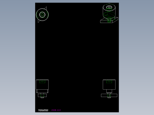 圓筒止動塊2328-2D多系列多零件图纸模型