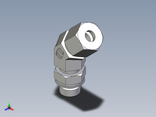卡套式工业通用硬管接头EO_Adjustable_locknut_45_deg_elbow_VEE08SMORCF