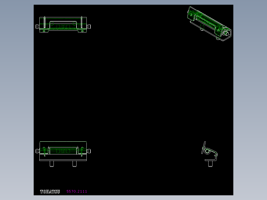 隱藏式鉸鏈(B)5570-2D多系列多零件图纸模型