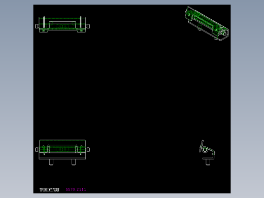 隱藏式鉸鏈(B)5570-2D多系列多零件图纸模型
