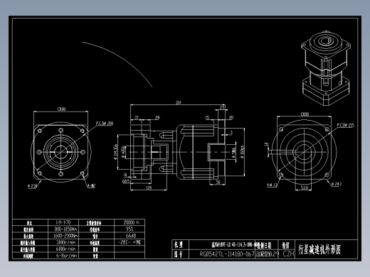 斜齿孔PGH180T-L2 42-114.3-200-M12 LR120 KCZ50.DXF