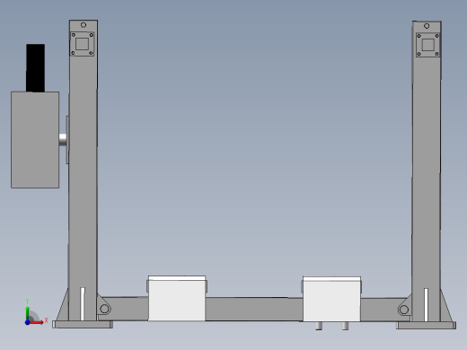 1.5t四柱液压式自动升降平台设计含SW三维及5张CAD图前视缩略图